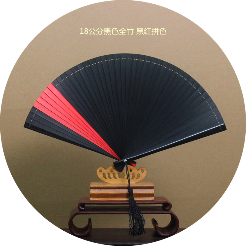 中国风扇子黑色小折扇镂空雕花开合顺畅京剧脸谱梅花荷花定制logo 中国风扇子黑色小折扇镂空雕花开合顺畅京剧脸谱梅花荷花定制logo