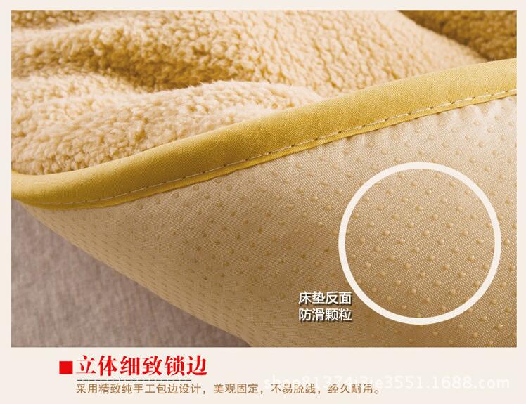 Nệm da cừu nệm dày có thể gập lại đơn sinh viên ký túc xá giường tầng giường đôi nệm nệm mút