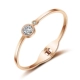 Vòng tay vàng hồng hôn cá Song Ngư Không phai mạ Vàng 18K Trang sức Vàng Mở Vòng tay bằng thép Titan vòng cuff bạc