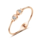 Vòng tay vàng hồng hôn cá Song Ngư Không phai mạ Vàng 18K Trang sức Vàng Mở Vòng tay bằng thép Titan vòng cuff bạc