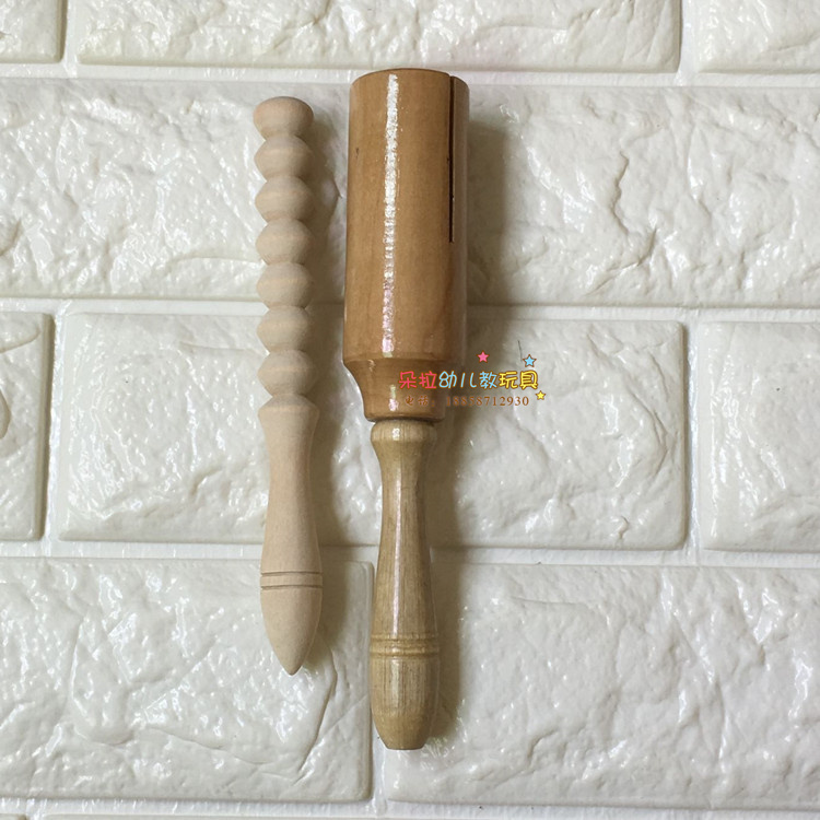 Nhạc cụ trẻ em bộ gõ ếch gỗ trống trống đơn orff thiết bị âm nhạc đồ chơi âm nhạc trống trẻ em