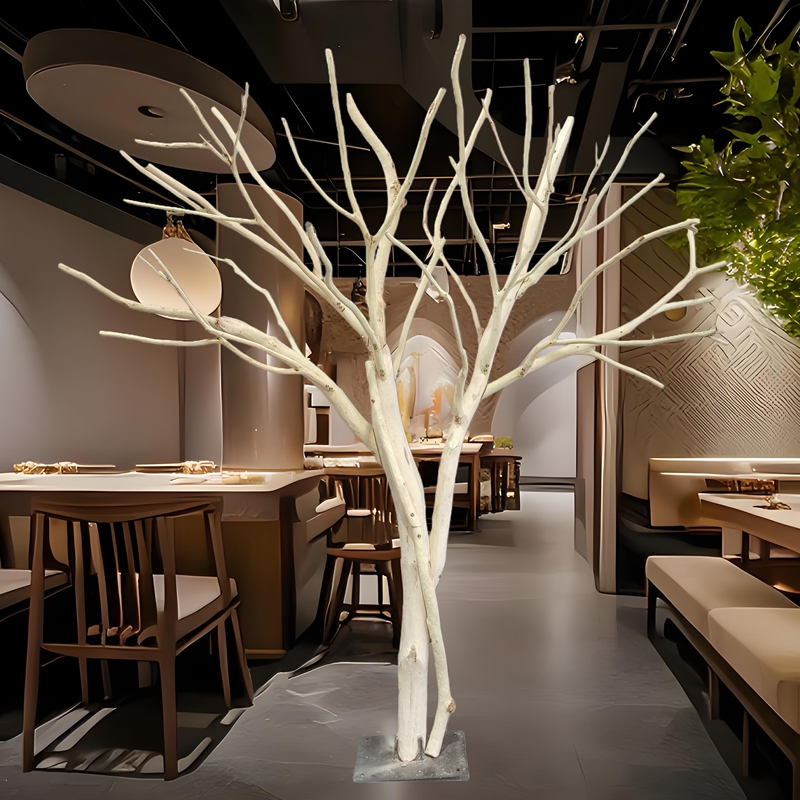 Deciduous Tree-Shaped Decorative Tree, Real Tree Trunk with Bark Removed, Shopping Mall Window Display, Kindergarten Photography Prop, Artificial Tree for Landscaping