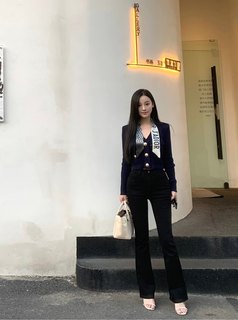 Linniceness hüfttaille schlaghose schwarz