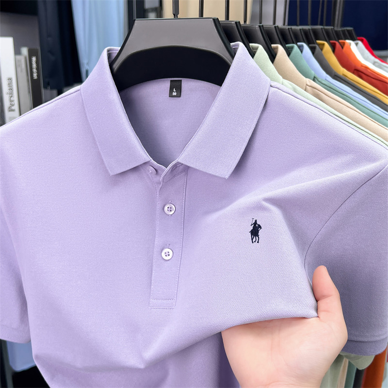 Paul Shirt Classic Men's Polo Shirt Short-Sleeved Summer New Authentic Embroidered Lapel T-Shirt American Casual Top