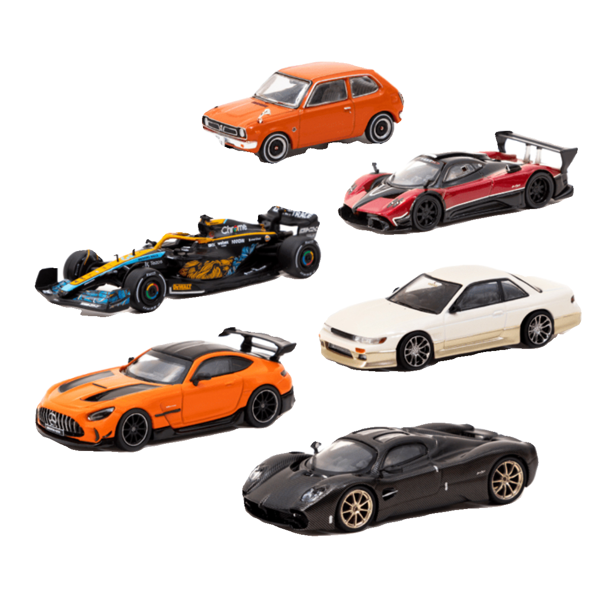 TARMAC WORKS TW Pagani Utopian Full Carbon Mercedes-Benz AMG GT Nissan S13 1:64 модель автомобиля