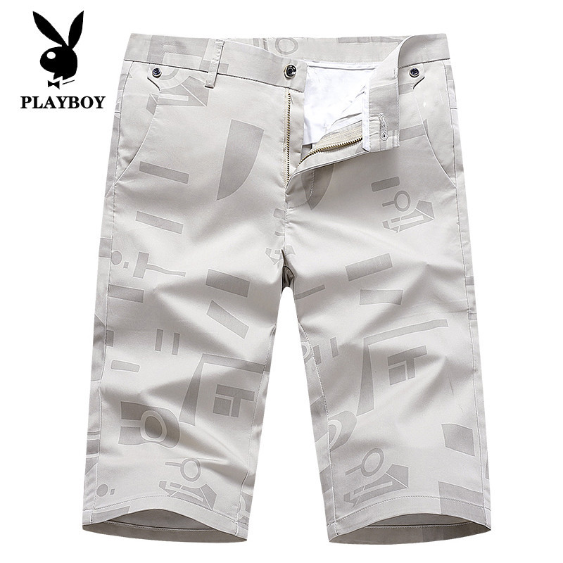 Playboy Men's Pants Summer Ice Silk Shorts Men's Cropped Pants Thin Casual Pants Straight-Leg Mid-Length Pants with Belt Playboy Men's Pants Summer Ice Silk Shorts Men's Cropped Pants Thin Casual Pants Straight-Leg Mid-Length Pants with Belt