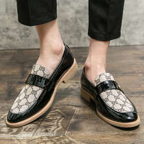 Small shoes men in 2022 new dress white casual hair stylist England tip shoes