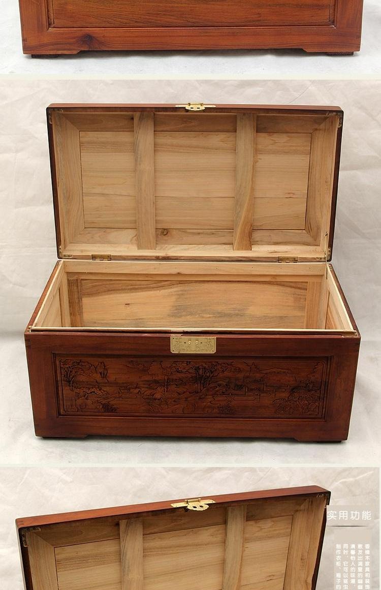 Hộp Elm, hộp gỗ long não, hộp đám cưới gỗ rắn, quà cưới, bộ sưu tập sách, hộp chạm khắc, thư pháp và bộ sưu tập tranh - Cái hộp hộp đựng đồ trang điểm bằng gỗ