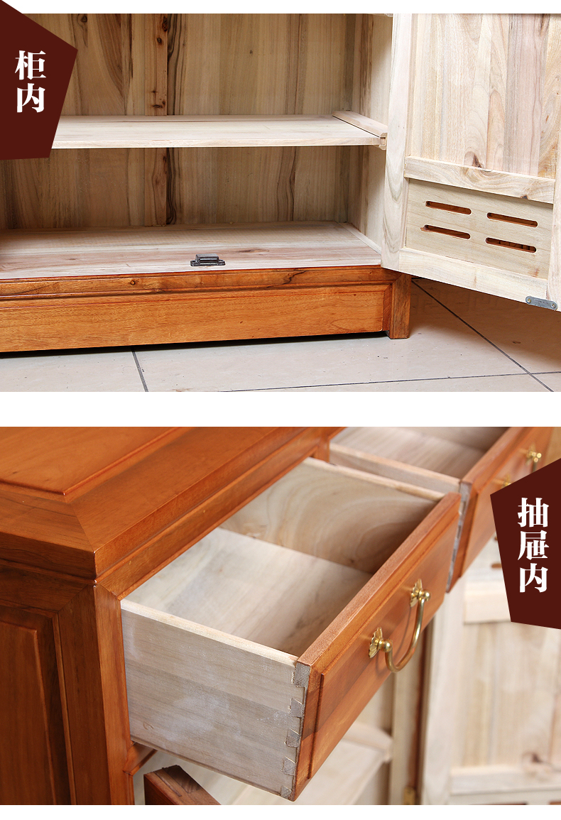 Hai cửa hai xô Giày tủ lối vào hội trường tủ lưu trữ tủ lưu trữ tủ gỗ mới Trung Quốc gỗ rắn long não gỗ tủ quần áo cửa lùa 3 cánh