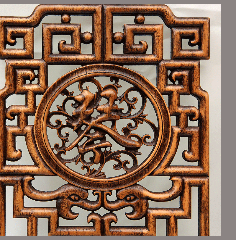 Dongyang woodcarving treo màn hình chạm khắc hoa treo màn hình phòng khách tường Trung Quốc trang trí gỗ nghệ thuật 4 Meilan tre - Màn hình / Cửa sổ vách cầu thang gỗ đẹp