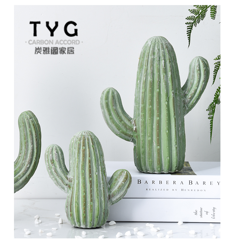 Phong cách Bắc Âu đơn giản xương rồng xanh cổ tích cột phụ kiện nhà phòng khách mô hình phòng trang trí sáng tạo đồ trang trí nhỏ thiết kế spa mini tại nhà