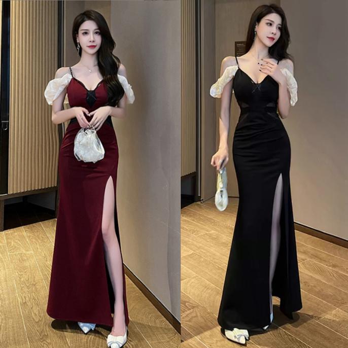 Nightclub Sexy Dress New Style Soft Spa Foot Massage Technician Work Clothes Evening Dress High-End Light Luxury