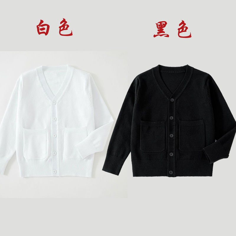 Nurse Sweater Coat Black Cardigan Women's Fleece-Lined Thick Warm Outerwear Autumn and Winter White Hospital Duty Uniform