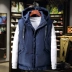 Áo vest nam ngụy trang cộng với phân bón XL 2018 mùa mỡ béo 佬 xuống áo vest cotton rộng thêm áo rộng áo ba lỗ trắng Áo vest cotton