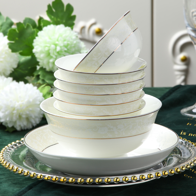 Flowers deep rhyme item DIY jingdezhen ceramic tableware dishes suit European jobs western mercifully rainbow such use