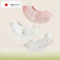 Japan JT baby saliva towel pure cotton gauze newborn bib petal fake collar baby waterproof anti-vomiting bib