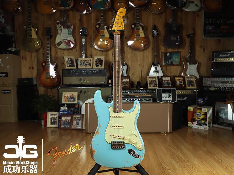 Fender 20Customshop 1960CS60 Hvy Relic blue electric guitar