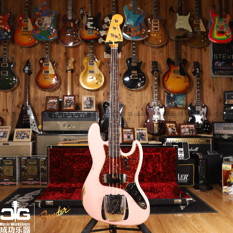 Flender Funda 2021Customshop cs1964 cs64 cs64 Jbass pink to make old electric bass