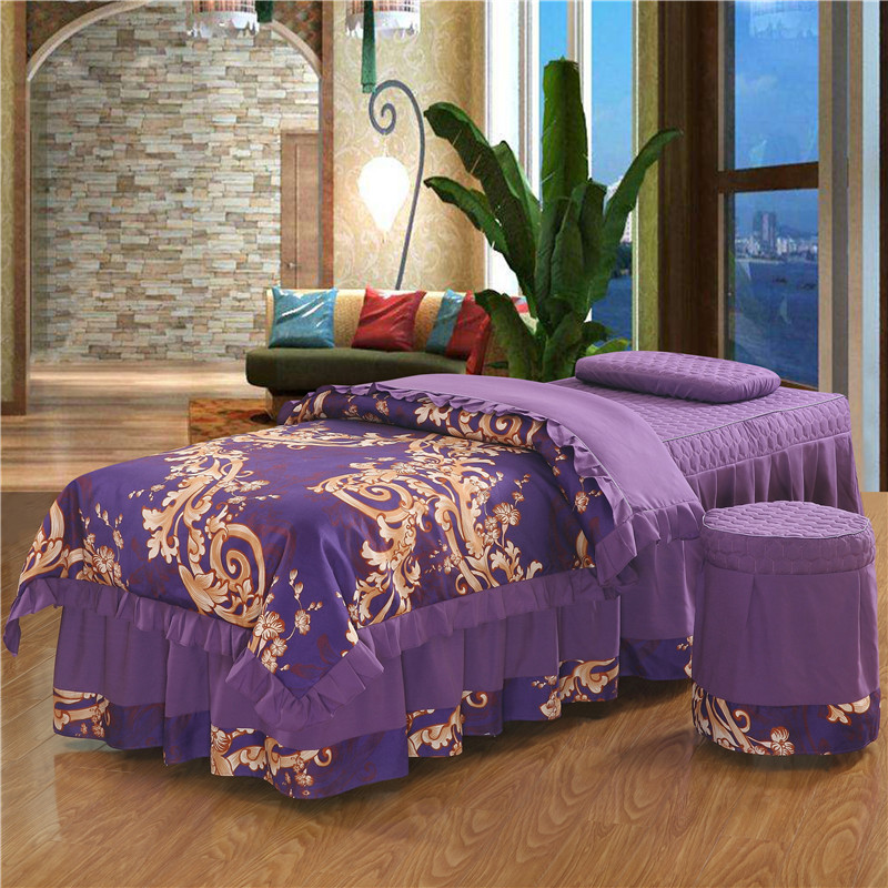 gia đình cao cấp bốn phong cách châu Âu vẻ đẹp tối giản massage bedspread khăn trải giường giường ngủ ở một thẩm mỹ viện Điều trị cơ thể - Trang bị tấm ga trải giường spa