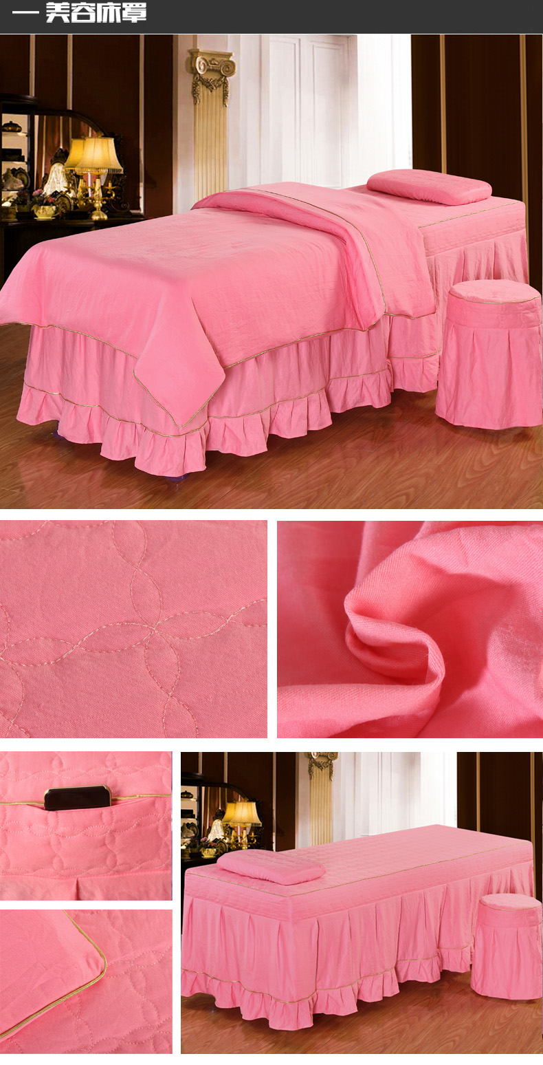 Cao cấp bông denim salon bedspread vẻ đẹp vẻ đẹp dành riêng bộ giường massage therapy bông châu Âu đơn giản - Trang bị tấm mua ga giường spa