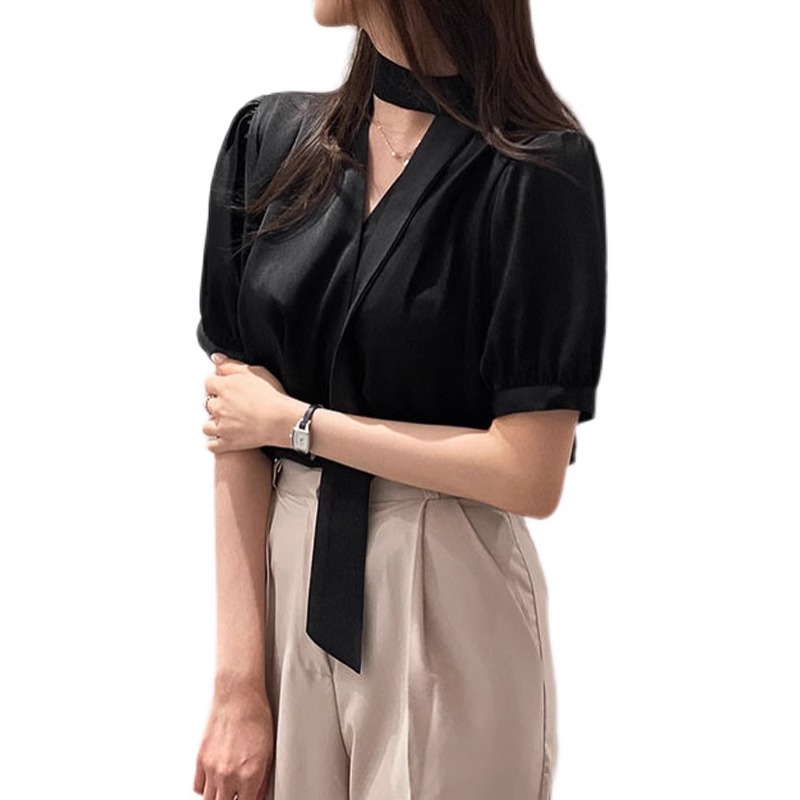GROVE FOREVER Summer scarf, shirt, top, oversize, loose fit, puff sleeves GROVE FOREVER Summer scarf, shirt, top, oversize, loose fit, puff sleeves