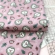 Pink Cat Eagle Half -yard 45x110cm