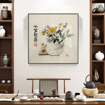 Melan Bamboo Chrysanthemum New Chinese Restaurant Decoration Painting Kitchen Dining Room Background Wall Allegory Good Hanging Painting Tea Room Mural Painting