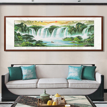Xu Sun Dongsheng Chinese Landscape View Sofa Background Living-room Decoration Painting Office Leaning on Mountain Merchants Feng Shui Hang