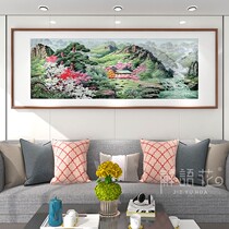 Living Room Landscape Painting Country Painting Scenery Hung Painting Feng Shui Decoration Painting Office Sofa Background Wall Mural Water Flowing for Finance