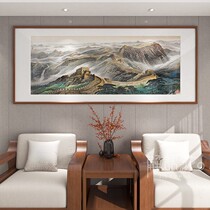 New Chinese Living Room Landscape Hanging Painting Leaning by Mountain Wanli Great Wall Office Decorative Painting Meeting Room Country Painting Hotel Reception