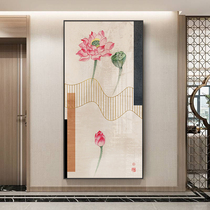2021 new entrance door entry into the house New Chinese style Lotus Xuan Guan Guan Decoration Painting Corridor aisle Good Vertical version hanging painting