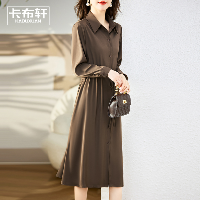 Women's Dress Spring 2026, Very Beautiful New Style, Early Spring Long-Sleeve Dress for Petite Figures, Elegant Chiffon Dress