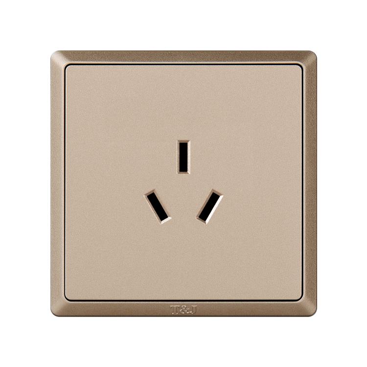 Shenzhen space-based minimalist series 86 Type 16A One triple-pole socket Air conditioning Power socket panel Golden Color-Taobao