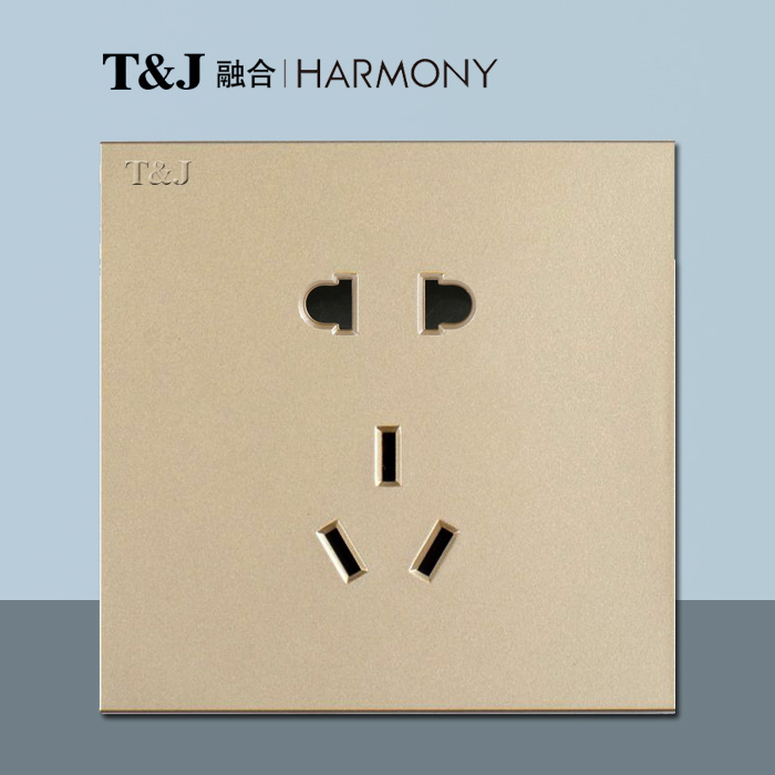 Space - based switch socket panel EA fusion series 86 type 10A 2 - three five hole power outlet Champagne gold