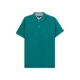 Tommy Tommy cotton mới màu rắn cổ điển logo tiêu chuẩn áo sơ mi ngắn tay ve áo giản dị