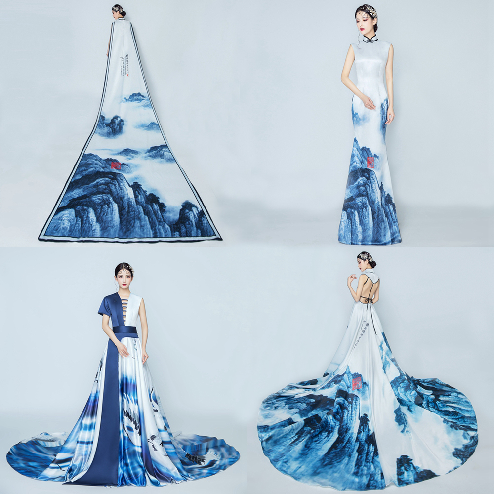 Robe du soir en Damasse - Ref 3211989 Image 1