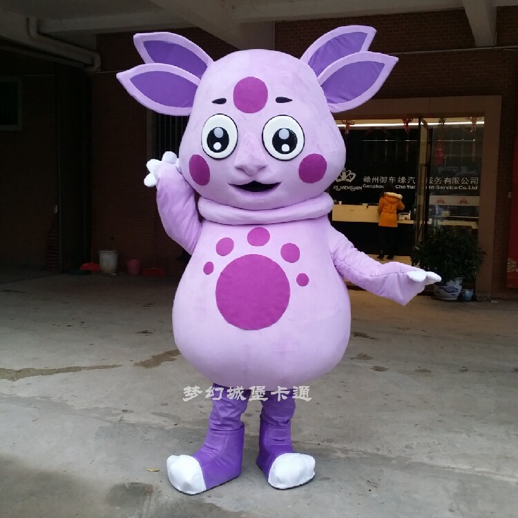 Three Freaks Pig Cartoon Puppets Costume Monsters Pig Four Pink Oar Pig Cartoon Plush Headgear Doll Set For Paparazzi