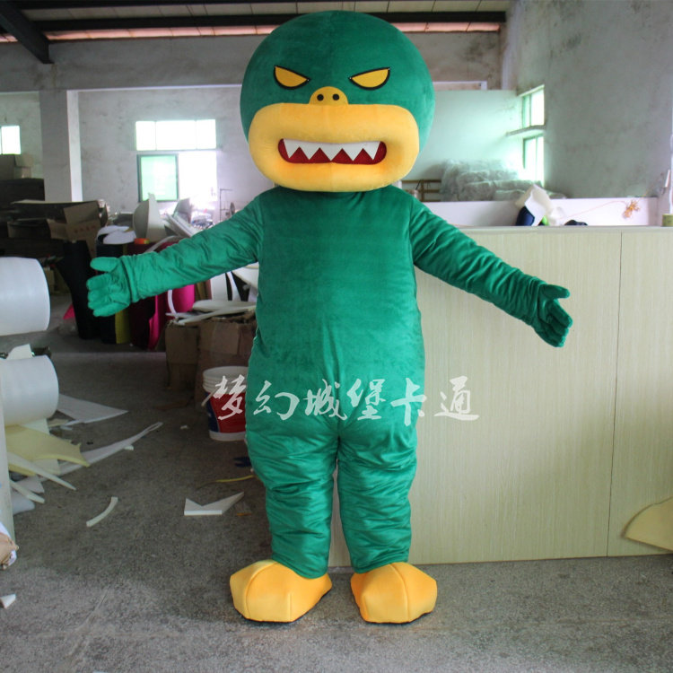 Cartoon puppet show costume League of Legends green monster bear plush doll anime mascot custom-made human wear doll