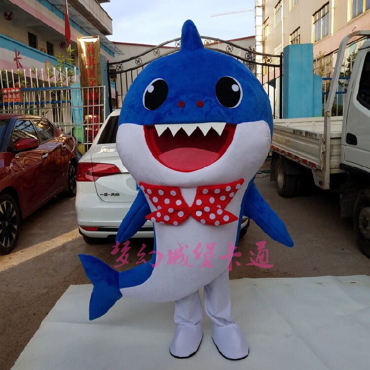 Katong People Occasional Clothing Little Yellowfish Shark Dolphin Wear Doll River Dolphin Show Props Custom Cloth Puppet Headgear