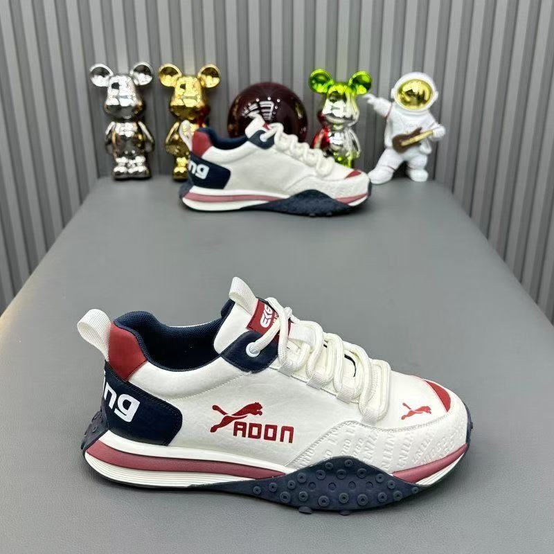 【 90% off Special Zone 】Outlet Store Leather Men's Dad Sneakers Spring/Summer New Thick-Soled Height-Increasing Running Shoes