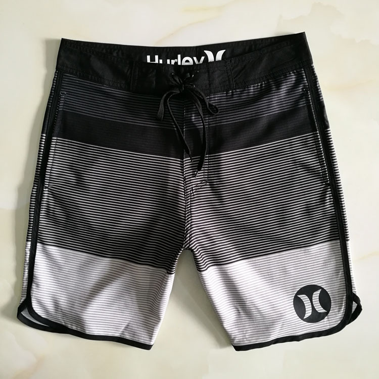 Hurley Men's Fitness Competition Beach Shorts Quick-Drying Seaside Surfing Shorts Large Size Loose Knee-Length Shorts
