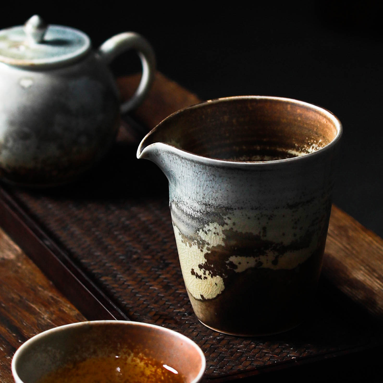 Duqing pure handmade fair cup Chai kiln change ceramic Creative Kung Fu tea set Tea Ceremony accessories Uniform cup tea separator