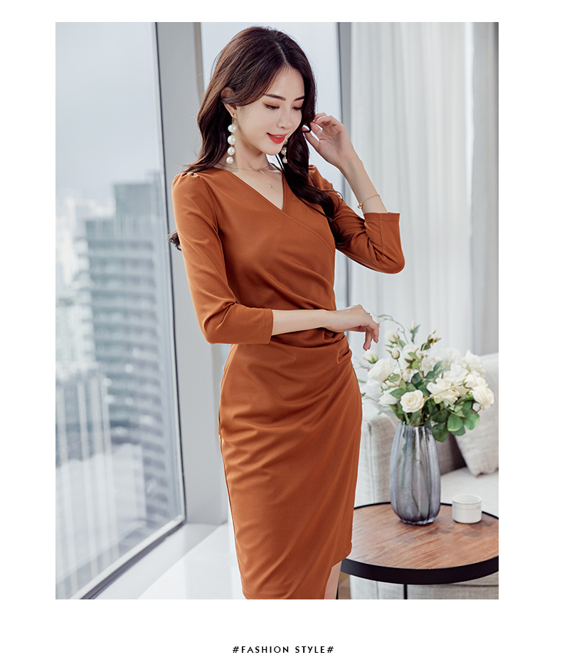 黛 2018 thu đông 2018 phiên bản mới của Hàn Quốc với kích thước lớn là thời trang mỏng giản dị 	váy nhún phần eo	