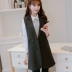 Xuân 2018 phiên bản Hàn Quốc mới của áo vest không tay mỏng vest áo khoác vest nữ dài thoi trang cong so Áo vest