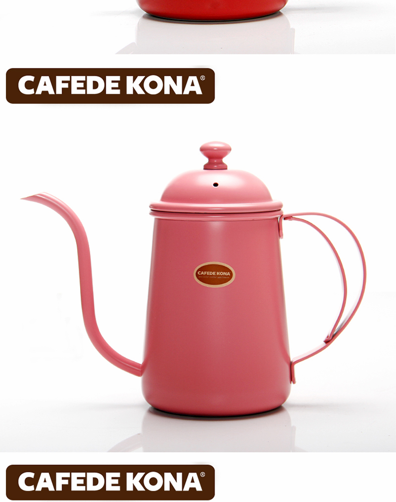 CAFEDE KONA tay nồi cà phê miệng tốt nồi thép không gỉ hộ gia đình dài miệng pha cà phê nhỏ giọt phin cafe inox cao cấp