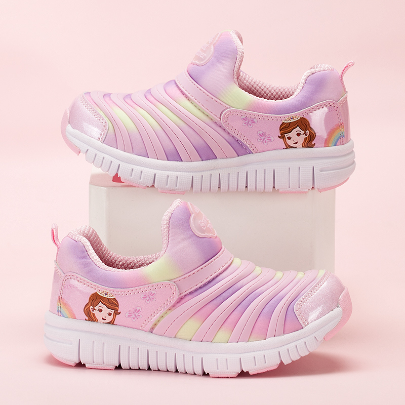 Caterpillar Children's Shoes Spring and Autumn Models Children's Sports Shoes Girls' Stylish Shoes Kindergarten Summer Girls' Soft-Soled Mesh Shoes