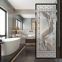 Modern light luxury art glass screen partition living room entrance hall decoration bedroom block home decoration Magnolia blossom