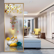 Customized art glass screen partition modern simple living room entrance tempered decoration to block light and light luxury elk