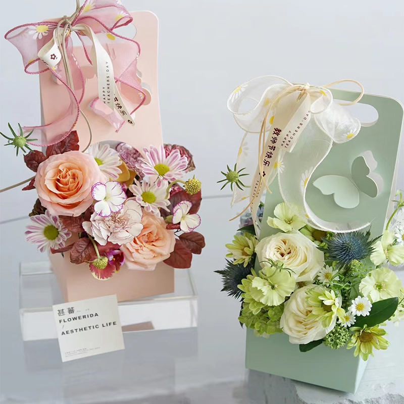 Seven-Year Butterfly Flower Boxes Flowers Cake Suitcases Bouquet Bouquet Floral Packaging Boxes Florist Handmade Diy Materials