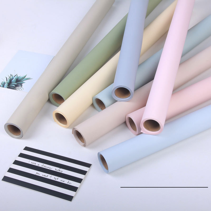 7 New Year's Eve Foggy Porcelain Frosted Pure Color Paper Matte Vegan Paper Thickened Waterproof Fresh Flower Gift Flower Shop Packaging Material
